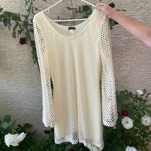 Cream white, long sleeve Venus dress